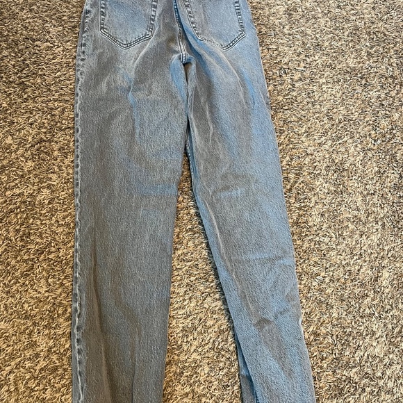 Abercrombie and Fitch curve love 90's straight ultra high rise gray jeans size 4 - Picture 5 of 5